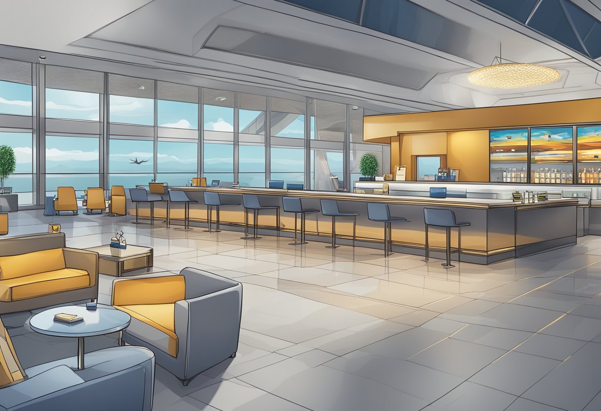 A credit card is shown with VIP airport lounge benefits outlined in Terms and Conditions