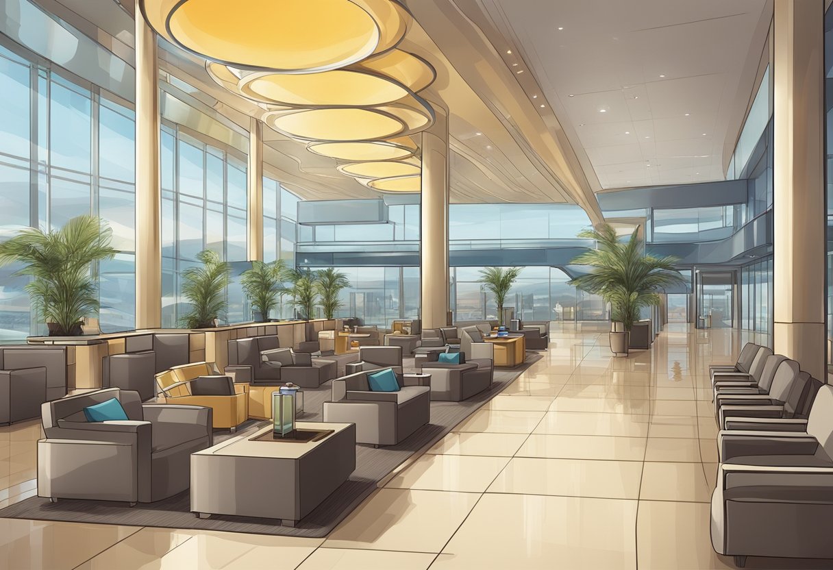 A global network of VIP airport lounges, showcasing credit card benefits