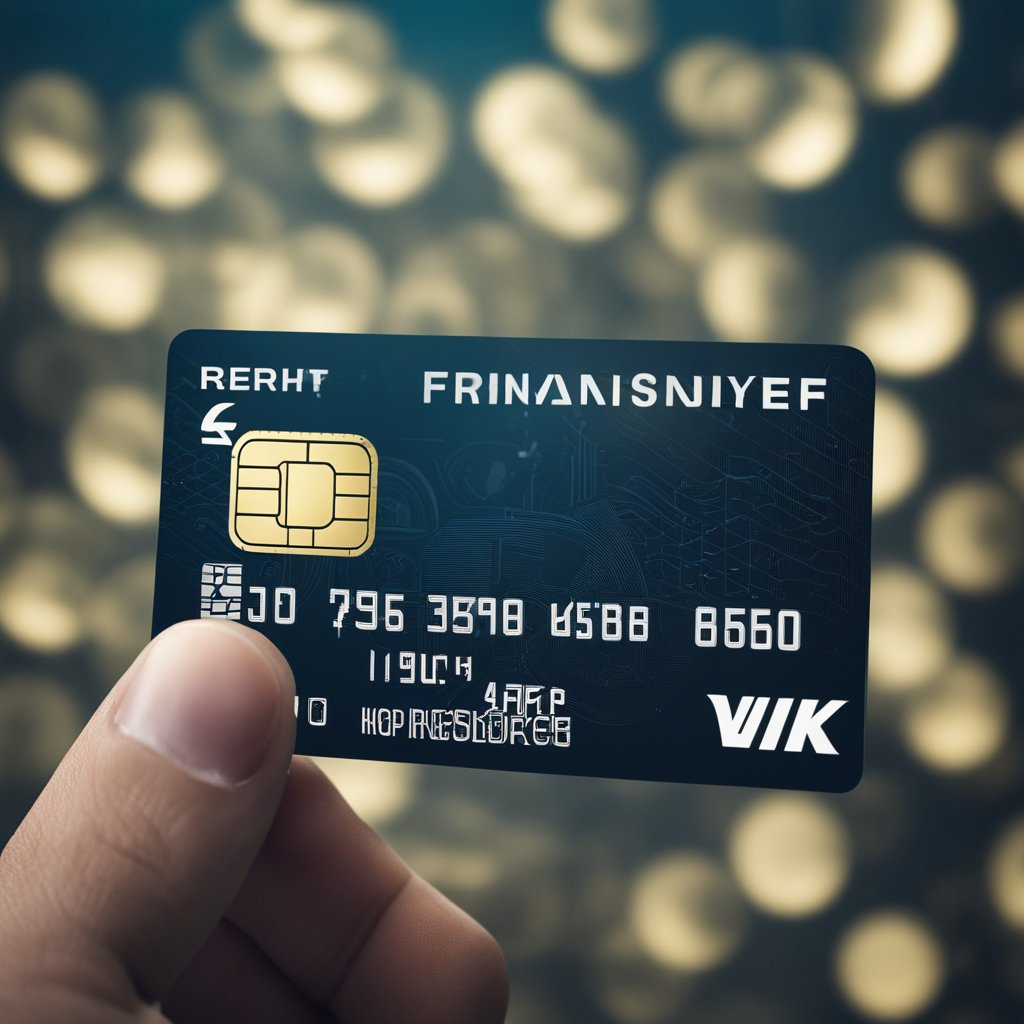 A credit card with a full balance being paid off, surrounded by symbols of financial responsibility and security