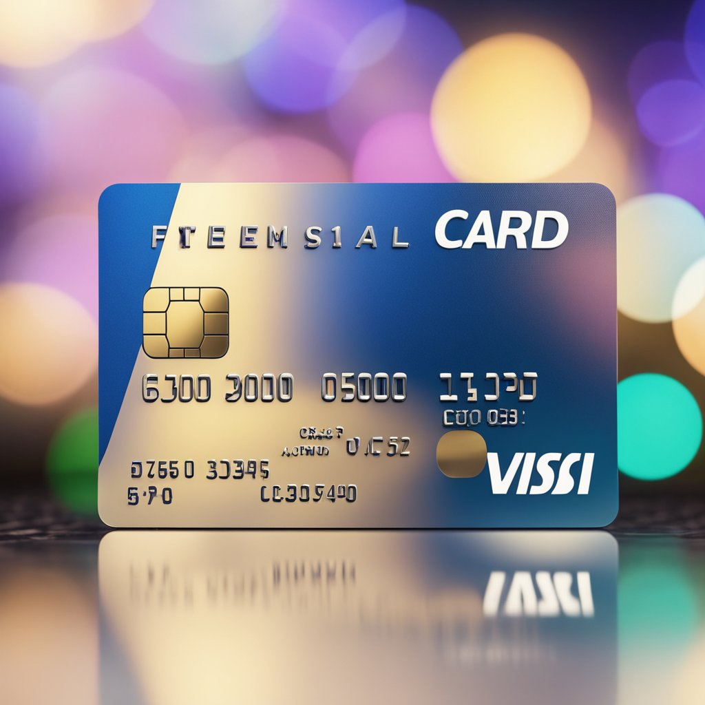 A credit card with a full balance being paid off monthly, surrounded by financial stability and positive outcomes